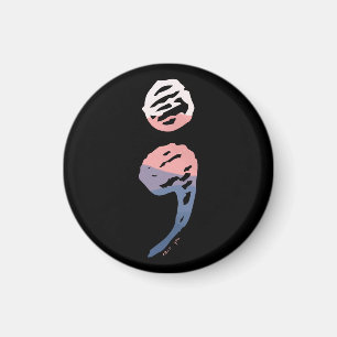 Semicolon - Psychische Gesundheit Magnet