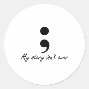 Semicolon Runder Aufkleber
