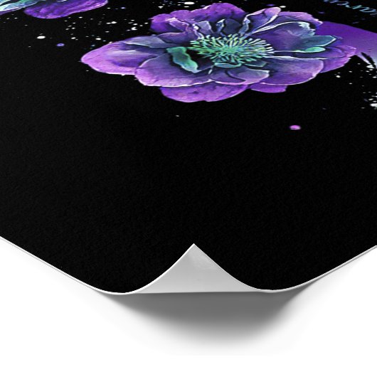 Semicolon Shirt Suicide Prevention Awareness Menta Poster (Ecke)