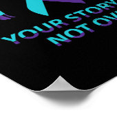 Semicolon Suicide Awareness Mental Health bleibe Poster (Ecke)