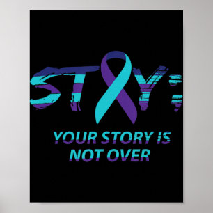 Semicolon Suicide Awareness Mental Health bleibe Poster