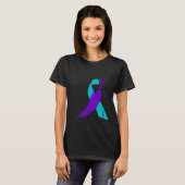 Semicolon Suicide Awareness Ribbon T-Shirt (Vorne ganz)