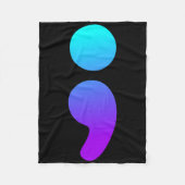 Semicolon Suicide Awareness Semi Colon Suicide Pre Fleecedecke (Vorderseite)