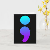 Semicolon Suicide Awareness Semi Colon Suicide Pre Karte (Gelbe Blume)