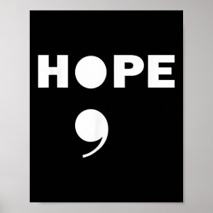 Semicolon Suicide Bewusstsein für eine psychische  Poster