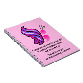 Semicolon Suicide/Depression Awareness Butterfly Notizblock (Rechte Seite)