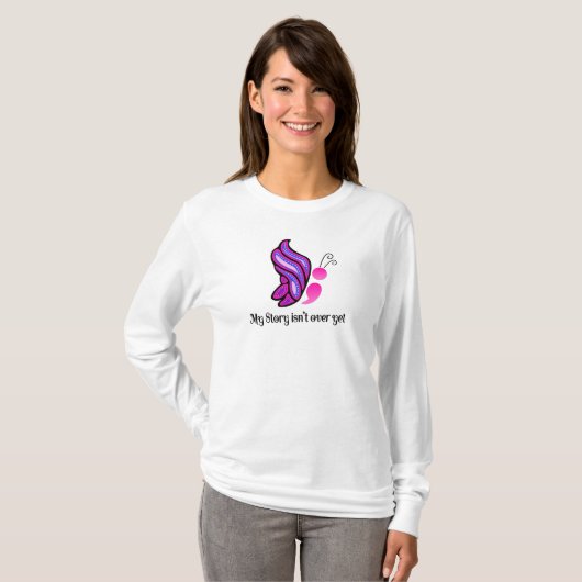 Semicolon Suicide/Depression Awareness Butterfly T-Shirt (Vorne ganz)
