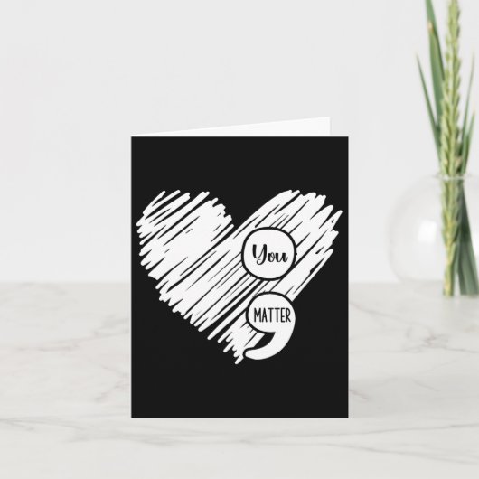 Semicolon Suicide Pre-Healthy Week Karte (Vorderseite)