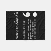 Semicolon Suicide Prevention Awareness Fleecedecke (Vorderseite (Horizontal))