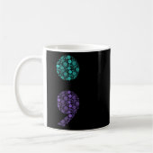 Semicolon Suicide Prevention Awareness Kaffeetasse (Links)