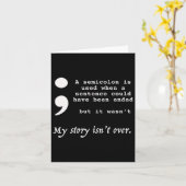 Semicolon Suicide Prevention Awareness Karte (Gelbe Blume)