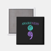 Semicolon Suicide Prevention Awareness Magnet (Vorderseite/Rückseite)