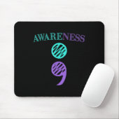 Semicolon Suicide Prevention Awareness Mousepad (Mit Mouse)