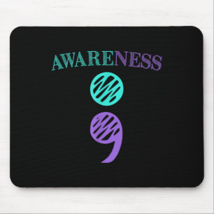 Semicolon Suicide Prevention Awareness Mousepad