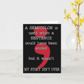 Semicolon Suicide Prevention Awareness My Story Karte (Gelbe Blume)