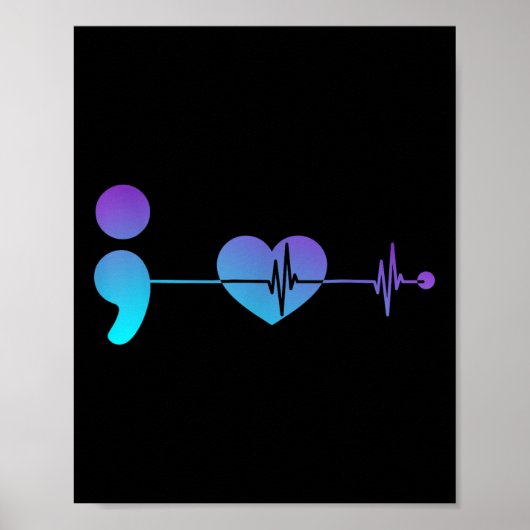 Semicolon Suicide Prevention Awareness Poster (Vorne)
