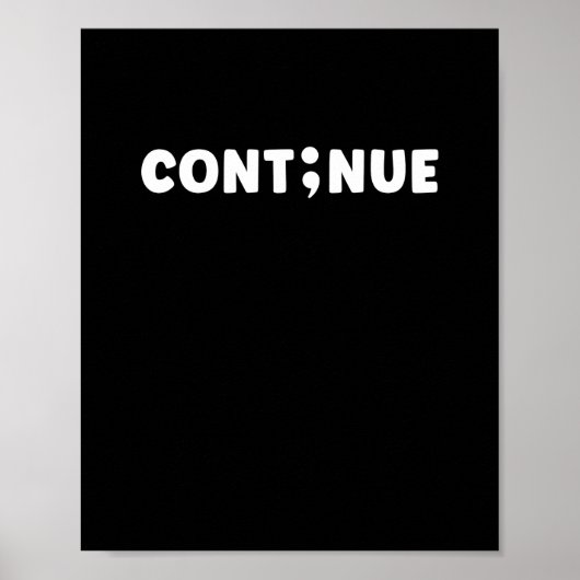 Semicolon Suizidpräventionstag Poster (Vorne)