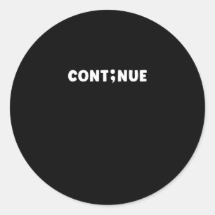 Semicolon Suizidpräventionstag Runder Aufkleber