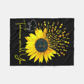 Semicolon Sunflower Suicide Prevention Awareness S Fleecedecke (Vorderseite (Horizontal))