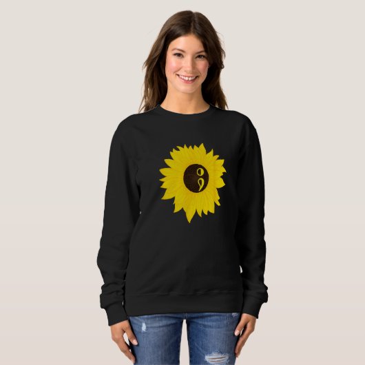 Semicolon Sunflower Sweatshirt (Vorne ganz)
