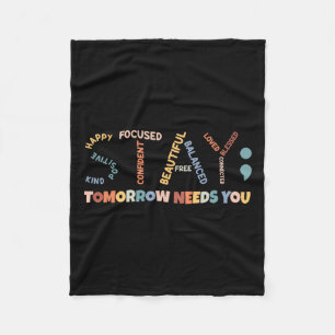 Semicolon Tomorrow braucht das Bewusstsein für psy Fleecedecke