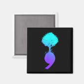 Semicolon Tree Suicide Prevention Awareness Magnet (Vorderseite/Rückseite)