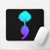 Semicolon Tree Suicide Prevention Awareness Mousepad (Mit Mouse)