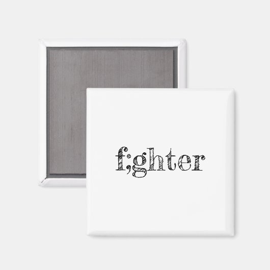 Semicolon unterstützt Depression Awareness Magnet (Vorderseite/Rückseite)