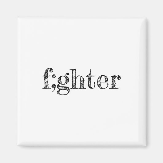 Semicolon unterstützt Depression Awareness Magnet (Vorne)