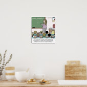 Semicolon "Winky Face" Lehrer Cartoon Poster (Küche)