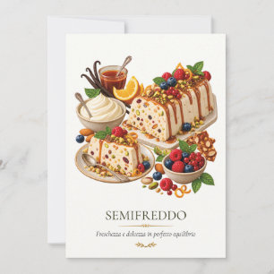 Semifreddo – altes italienisches Dessert Einladung
