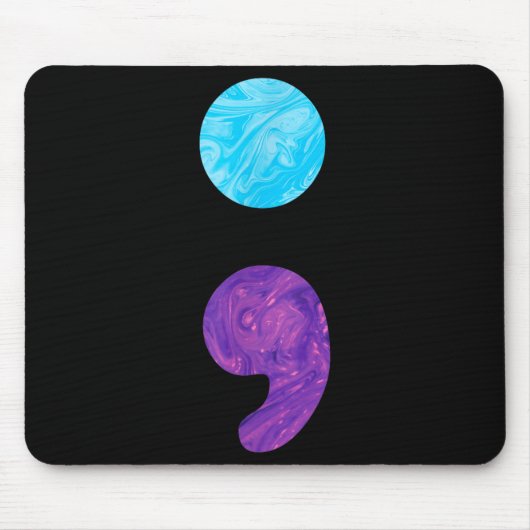 Semikolon-Depressionspräventions-Woche Mousepad (Vorne)