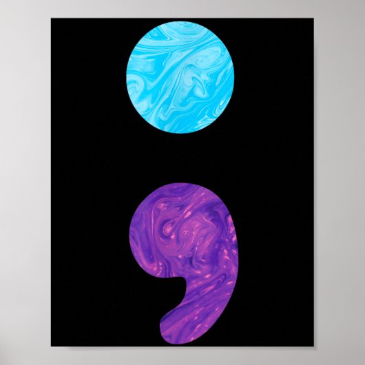 Semikolon-Depressionspräventions-Woche Poster (Vorne)