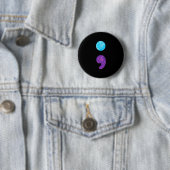 Semikolon-Depressionspräventions-Wochenbewusstsein Button (Beispiel)
