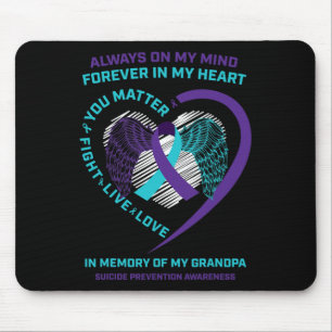 Semikolon in Erinnerung an die Opa-Suizidpräventio Mousepad