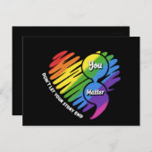 Semikolon LGBTQ Suizidprävention Psychische Gesund Postkarte (Vorne/Hinten)