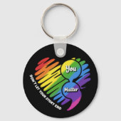 Semikolon LGBTQ Suizidprävention Psychische Gesund Schlüsselanhänger (Vorderseite)