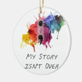 Semikolon meine Geschichte ist nicht vorbei Keramik Ornament (Links)