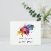 Semikolon meine Geschichte ist nicht vorbei Postkarte (Stehend Vorderseite)