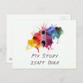 Semikolon meine Geschichte ist nicht vorbei Postkarte (Vorne/Hinten)