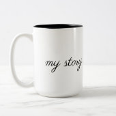 Semikolon - meine Geschichte Zwei-Ton Kaffee-Tasse Zweifarbige Tasse (Links)