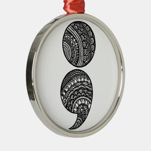 Semikolon Ornament Aus Metall (Rechts)