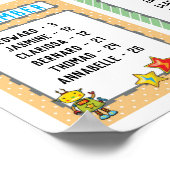 Seminar-Geburtstagsboard in Robots-Themenbereichen Poster (Ecke)