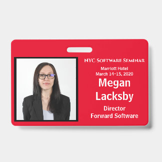 Seminar in Rot und Weiß Horizontal Ausweis