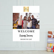 Seminar über das Logo für das White Foto