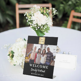 Seminar über das Schwarz-weiße Foto-Firmenlogo Sockelschild