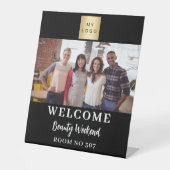 Seminar über das Schwarz-weiße Foto-Firmenlogo Sockelschild (Vorderseite)