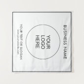 Seminar zum Party von Firmenlogos hochladen Wandteppich (Vorderseite (Horizontal))