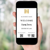 Seminarraum WLAN für Business-Logos mit QR-Code Poster