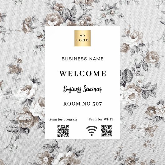 Seminarraum WLAN für Business-Logos mit QR-Code Poster